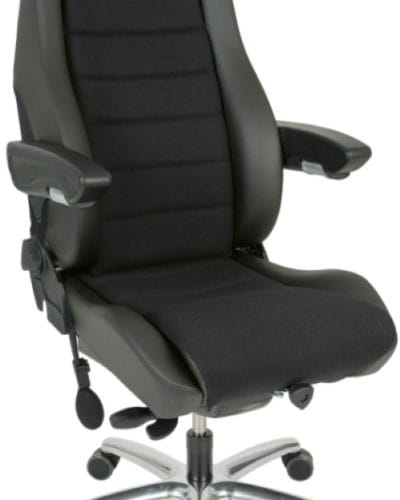 Bürostuhl Modesto 24/7 XL Leder schwarz mit Klapp-Armlehnen