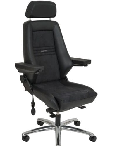 RECARO GUARD 24/7 Drehstuhl Kunstleder/Stoff schwarz inkl. Klapp-Armlehnen