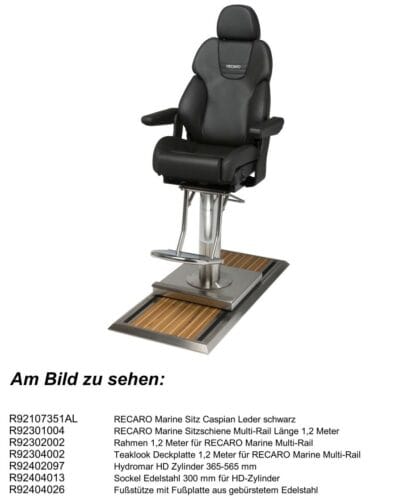 RECARO Marine Sitz Caspian Leder schwarz
